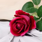 Цветы искусственные "Роза обаяние" 6х46 см, малиновый - Фото 2