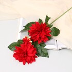 Цветы искусственные "Георгин садовый галант" 11х61 см, красный - фото 10059276