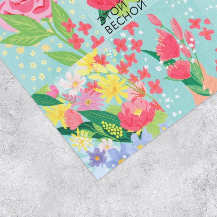 Наклейки бумажные «Цветы» , 11 × 15,5 см - фото 1898772052