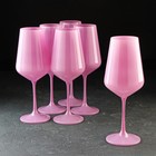 Набор бокалов для вина «Сандра», 450 мл, 6 шт, цвет розовый - фото 10059377