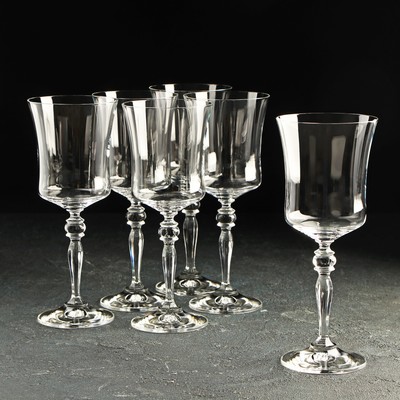 Набор бокалов для вина из хрустального стекла «Грация», 300 мл, 6 шт.