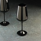 Бокалы для вина «Сандра», 450 мл, набор 2 шт., хрустальное стекло, чёрные - Фото 2