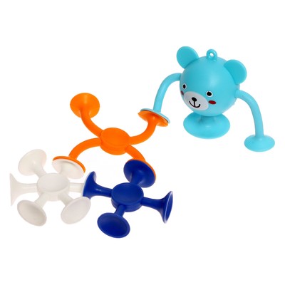 Мягкий конструктор детский «Забавные присоски», 66 деталей