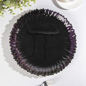 Блюдо стеклянное «Аметист», d=31,5 см, цвет фиолетовый
