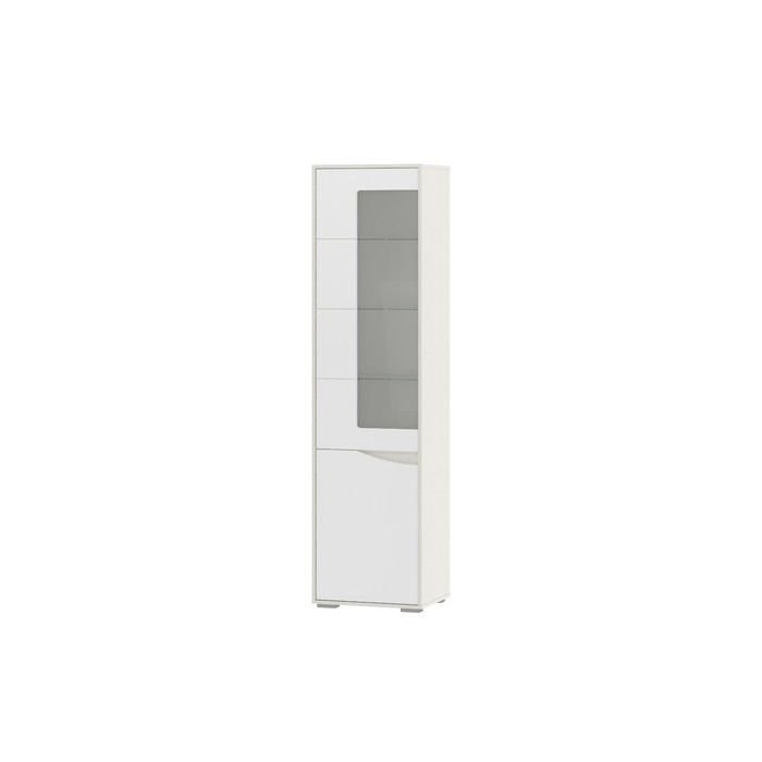 Пенал Моне Левый, 534х424х2040, Меренга/Белый текстурный - Фото 1