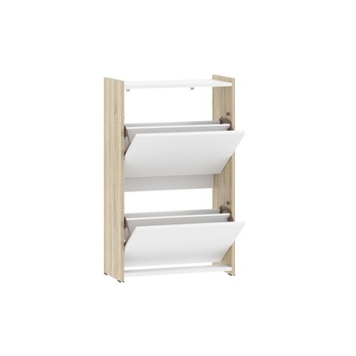 Тумба для обуви в прихожую «Симпл», 550×250×900 мм, цвет белый/дуб сонома