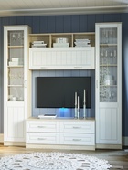 Шкаф – пенал «Оливия», левый, 452×384×2198 мм, цвет белое дерево/дуб сонома  (артикул 9343432)  большой выбор товаров оптом и в розницу по низким ценам с доставкой