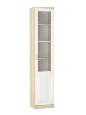 Пенал Оливия Правый, 452х384х2198, Белое дерево/Дуб сонома