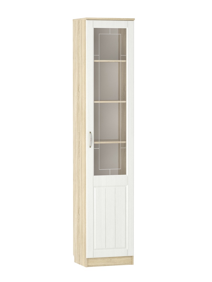 Шкаф – пенал «Оливия», правый, 452×384×2198 мм, цвет белое дерево/дуб сонома - Фото 1