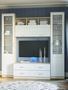 Шкаф – пенал «Оливия», правый, 452×384×2198 мм, цвет белое дерево/дуб сонома  (артикул 9343433)  большой выбор товаров оптом и в розницу по низким ценам с доставкой