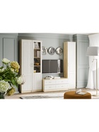 Шкаф — пенал «Оливия», левый, 452×384×2198 мм, цвет белое дерево/дуб сонома - Фото 5