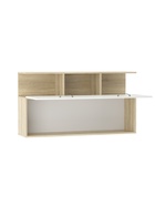 Полка подвесная «Оливия», 1202×316×650 мм, цвет белое дерево/дуб сонома  (артикул 9343437)  большой выбор товаров оптом и в розницу по низким ценам с доставкой