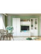 Полка подвесная «Оливия», 1202×316×650 мм, цвет белое дерево/дуб сонома  (артикул 9343437)  большой выбор товаров оптом и в розницу по низким ценам с доставкой