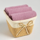 Салфетки махровые декоративные «Этель. Вид 2», 3 шт., 30×30 см, хлопок 100%, молочные - фото 65340403