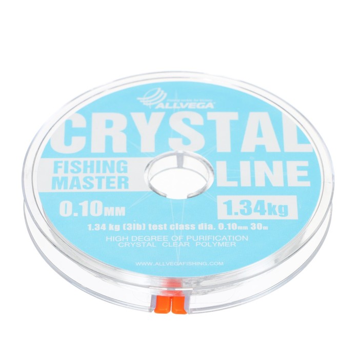 

Леска монофильная ALLVEGA Fishing Master CRYSTAL, диаметр 0.10 мм тест 1.34 кг, 30 м