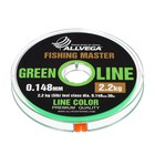 Леска монофильная ALLVEGA Fishing Master, диаметр 0.148 мм, тест 2.2 кг, 30 м, зеленая 9335955 - фото 10060469