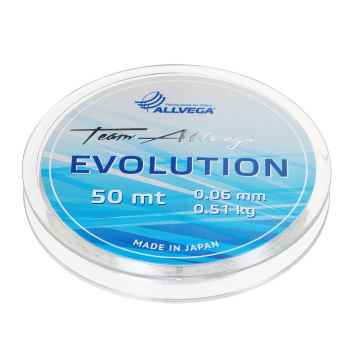 Леска монофильная ALLVEGA Evolution, диаметр 0.06 мм, тест 0.51 кг, 50 м, прозрачная - Фото 1