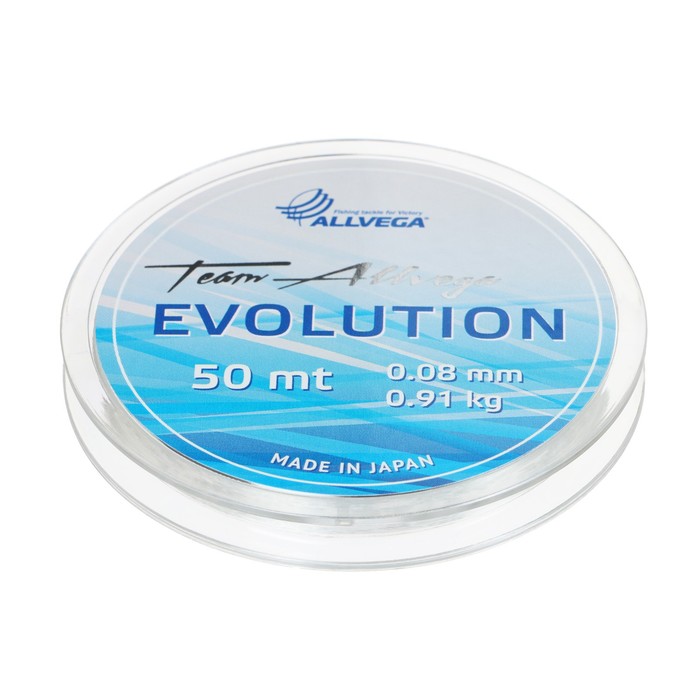 Леска монофильная ALLVEGA Evolution, диаметр 0.08 мм, тест 0.91 кг, 50 м, прозрачная - Фото 1