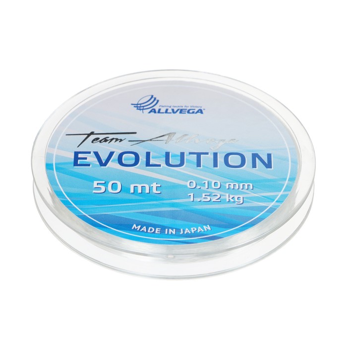 Леска монофильная ALLVEGA Evolution, диаметр 0.10 мм, тест 1.52 кг, 50 м, прозрачная - Фото 1