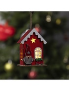 Ёлочная игрушка «Домик эльфа», 10×7×5 см, 1 LED, от батареек, свечение тёплое белое - Фото 4