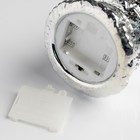 Светодиодная фигура «Серебристая ёлка» 10 × 26 × 10 см, стекло, батарейки АААх3 (не в комплекте), свечение тёплое белое - фото 6731088