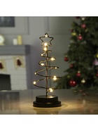 Светодиодная фигура «Ёлка чёрная» 12×25×12 см, металл, батарейки АААх3 (не в комплекте), свечение тёплое белое 9143341