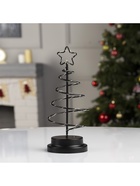 Светодиодная фигура «Ёлка чёрная» 12×25×12 см, металл, батарейки АААх3 (не в комплекте), свечение тёплое белое 9143341
