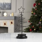 Светодиодная фигура «Ёлка чёрная» 15 × 31 × 15 см, металл, батарейки АААх3 (не в комплекте), свечение тёплое белое 9143342 - фото 16903242