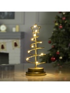 Фигура световая "Ель золотистая", 25x12х12 см, 10LED. АААх3 (не в компл.), Т/БЕЛЫЙ - фото 14996019