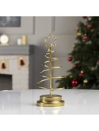 Фигура световая "Ель золотистая", 25x12х12 см, 10LED. АААх3 (не в компл.), Т/БЕЛЫЙ - фото 14996020