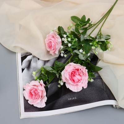 Цветы искусственные "Роза галант" 8х62 см, розовый