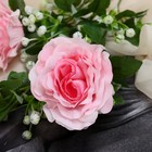 Цветы искусственные "Роза галант" 8х62 см, розовый - фото 7795788