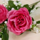 Цветы искусственные "Роза Амория" 7х62 см, ярко-розовый - фото 7795790