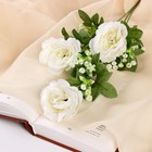 Цветы искусственные "Роза Амория" 7х62 см, белый - фото 320550289