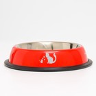 Миска с нескользящим основанием с принтом, 445 мл, красная - фото 21867704