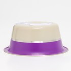 Миска цветная стандарт 200 мл, фиолетовый/бежевый - Фото 4