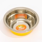 Миска цветная стандарт 350 мл, жёлтая/розовая - фото 24425412