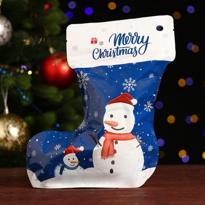 Пакет подарочный новогодний, с zip - lock застежкой, 15×24.5 см