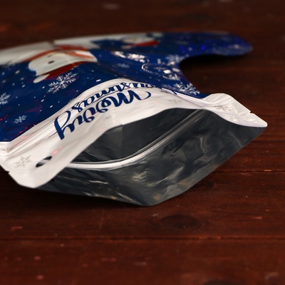 Пакет подарочный новогодний, с zip - lock застежкой, 15×24.5 см