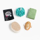 Подарочный набор «Этель» Eucaliptus полотенце 30×60 см, мочалка, массажёр - Фото 2