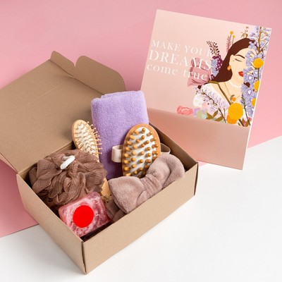 Набор подарочный «Этель» Dreams come true, полотенце, мочалка, расчёска