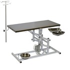 Стол ветеринарный универсальный СВУ-10 с электроприводом, пульт ножной, 1300×600×760-990 мм, бел - Фото 3