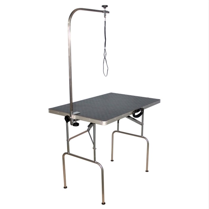 Стол универсальный СВУ-12 для груминга, резиновая столешница, 900×600×750 мм, черный - Фото 1