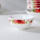 Набор салатников Доляна «Поэзия роз», 7 предметов: 6 шт: d=11 см, 1 шт: d=20 см, стеклокерамика - Фото 3