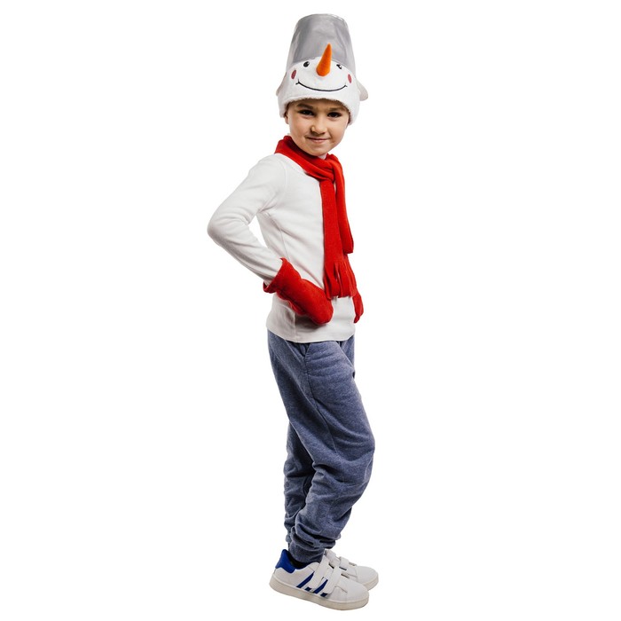 Карнавальный костюм Снеговик в шляпе, рост 110 см
