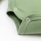 Боди с длинным рукавом Крошка Я, BASIC LINE, рост 62-68 см, цвет зелёный - Фото 6