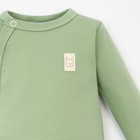 Боди с длинным рукавом Крошка Я, BASIC LINE, рост 74-80 см, цвет зелёный - Фото 3
