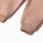 Костюм: толстовка и брюки Крошка Я, BASIC LINE, рост 62-68 см, цвет коричневый - Фото 6