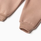 Костюм: толстовка и брюки Крошка Я, BASIC LINE, рост 74-80 см, цвет коричневый - Фото 6