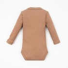 Боди с длинным рукавом Крошка Я, BASIC LINE, рост 62-68 см, цвет коричневый 9235760